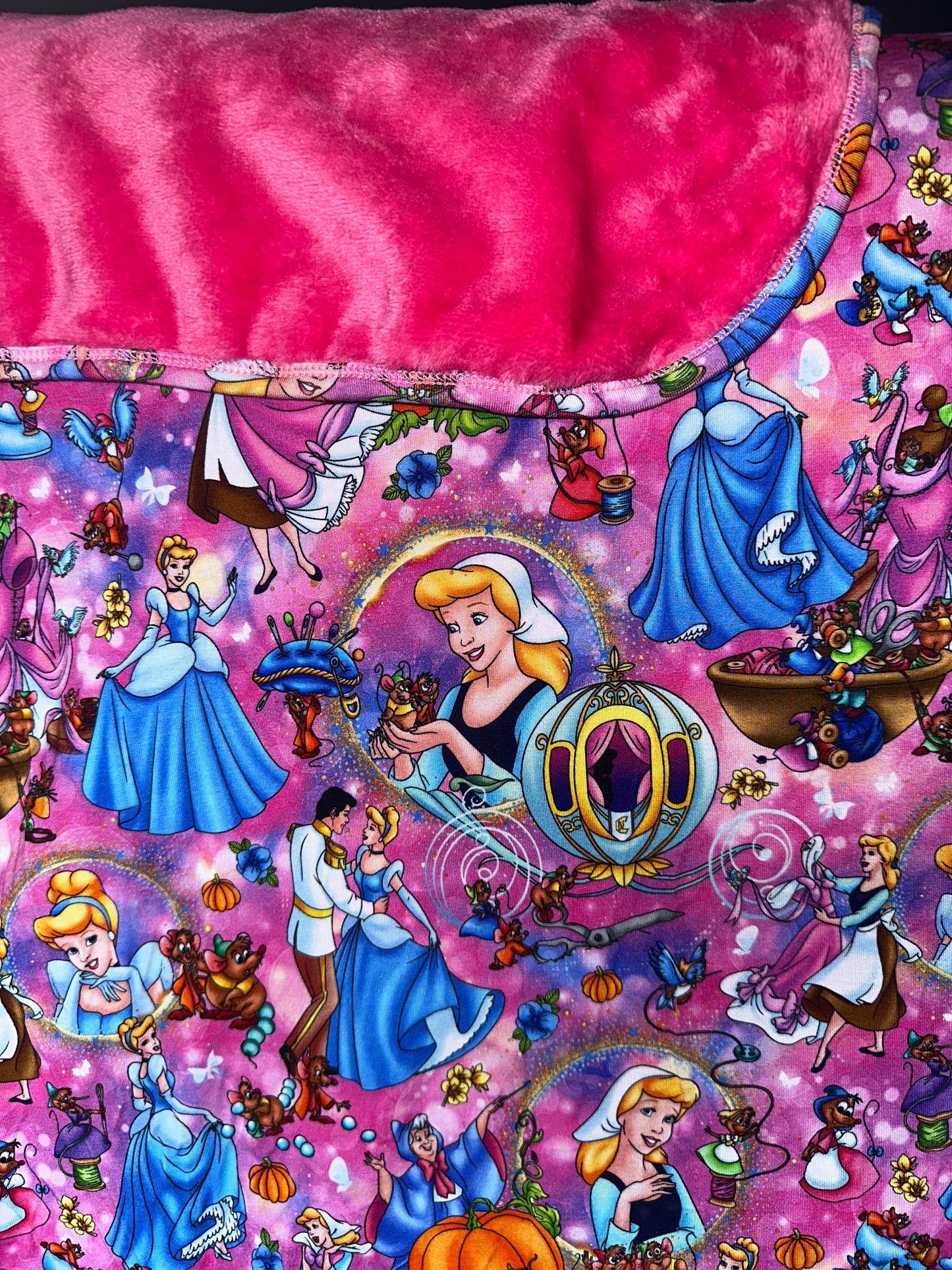 Cinderella Glass Slipper Bamboo Minky Blanket 60x80”