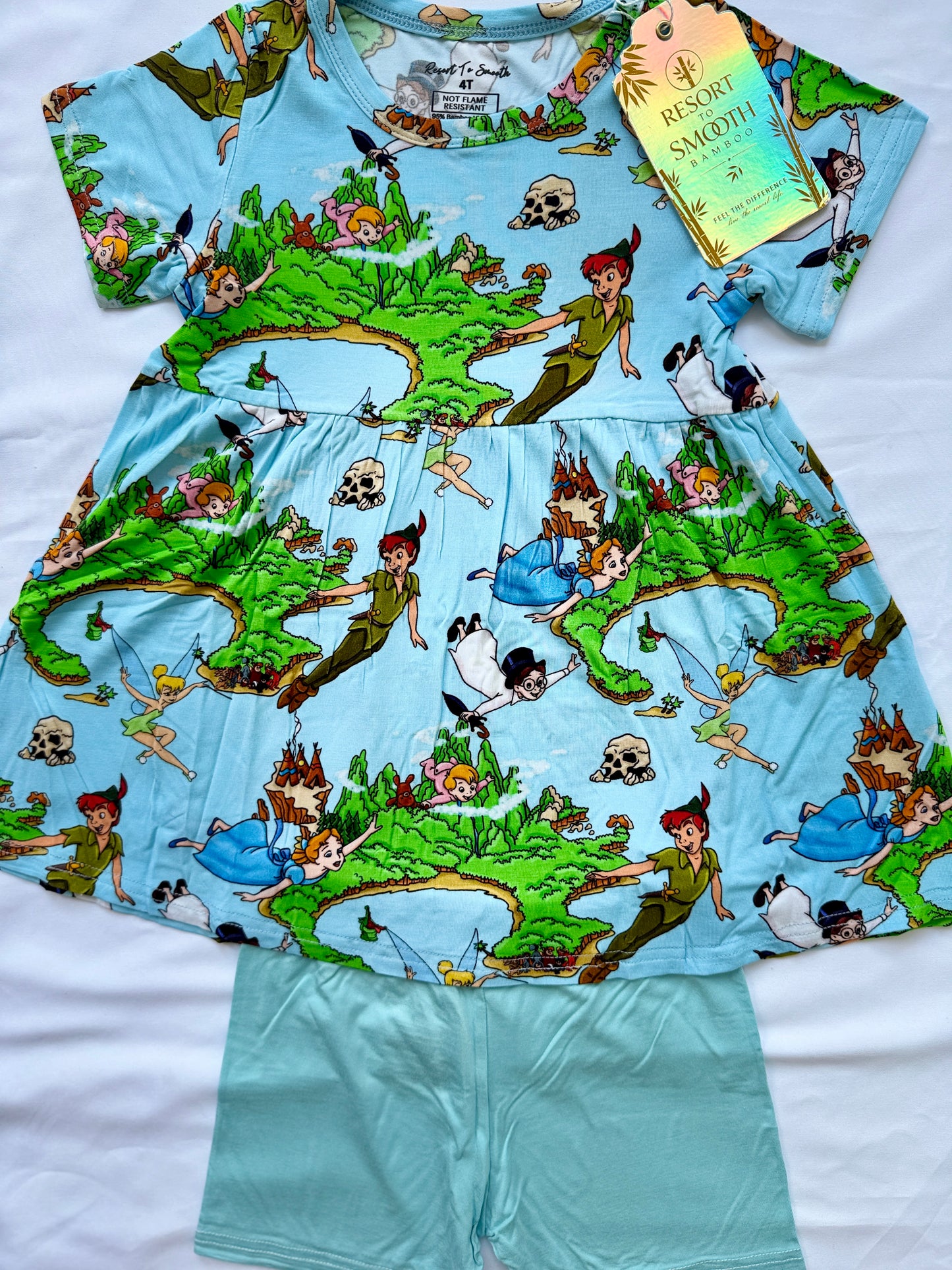 Flying Boy Short Sleeve Bamboo Peplum Set