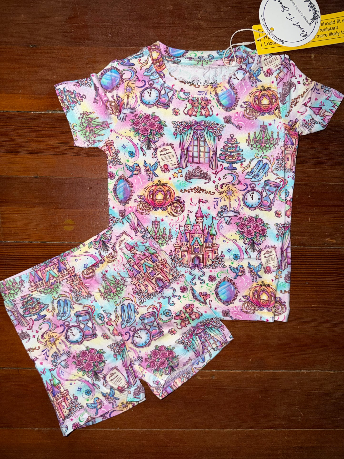 “ Glass Slipper “ Short Sleeve Short Set