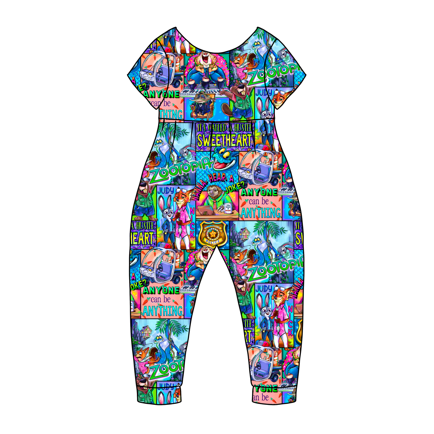 Zootopia Short Sleeve Bubble Romper