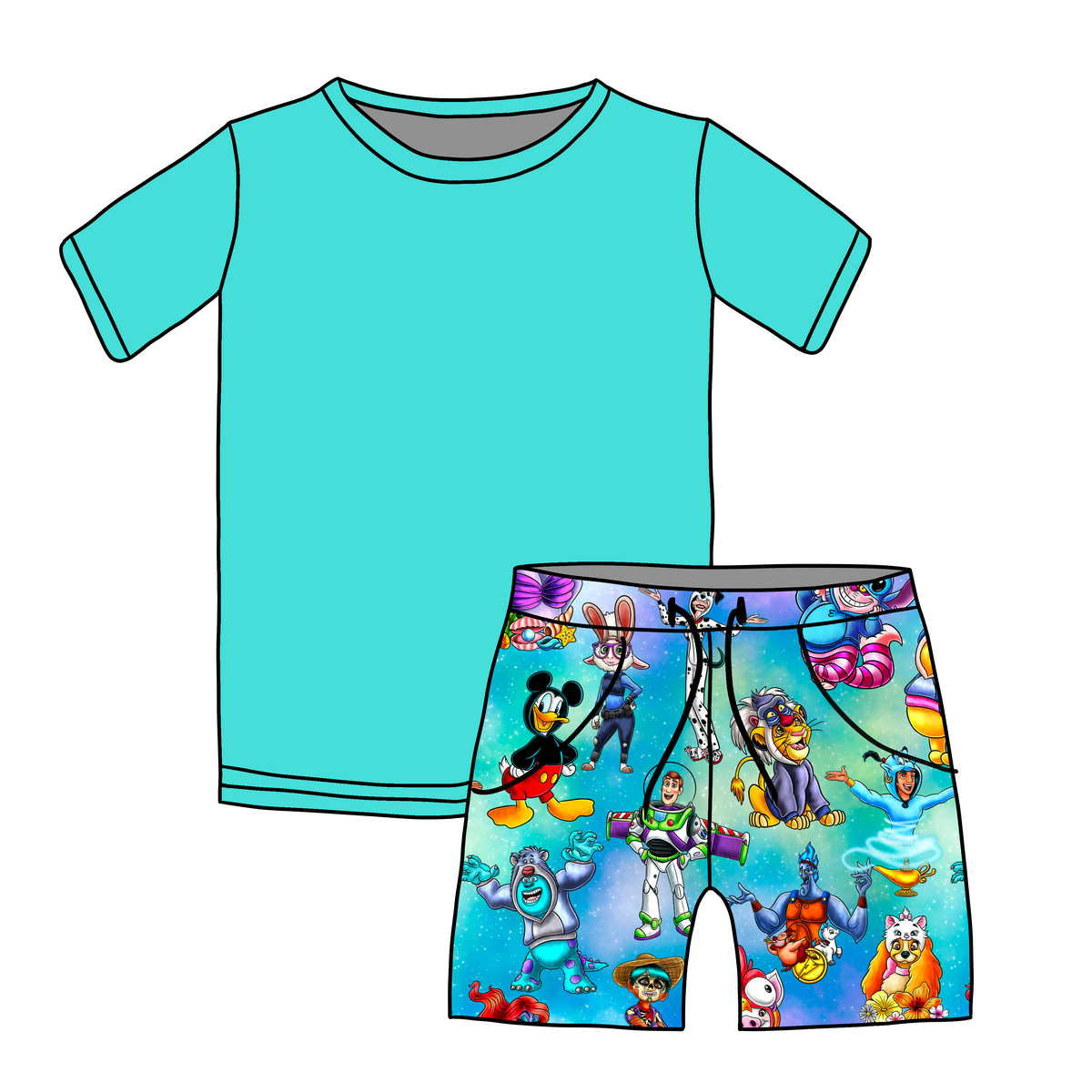 Costumes Bamboo Short Sleeve Daywear Short Set