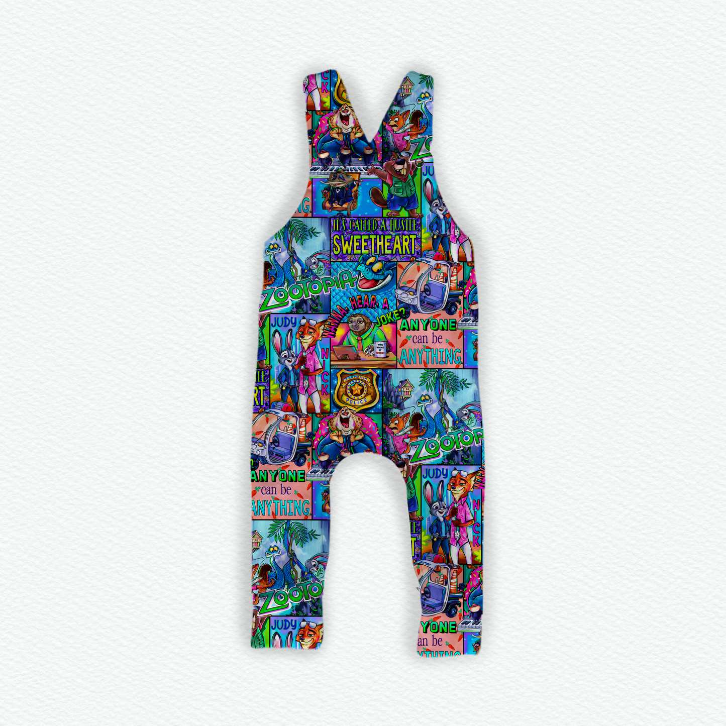 Zootopia Bamboo Overalls Dungarees WITH ZIPPER