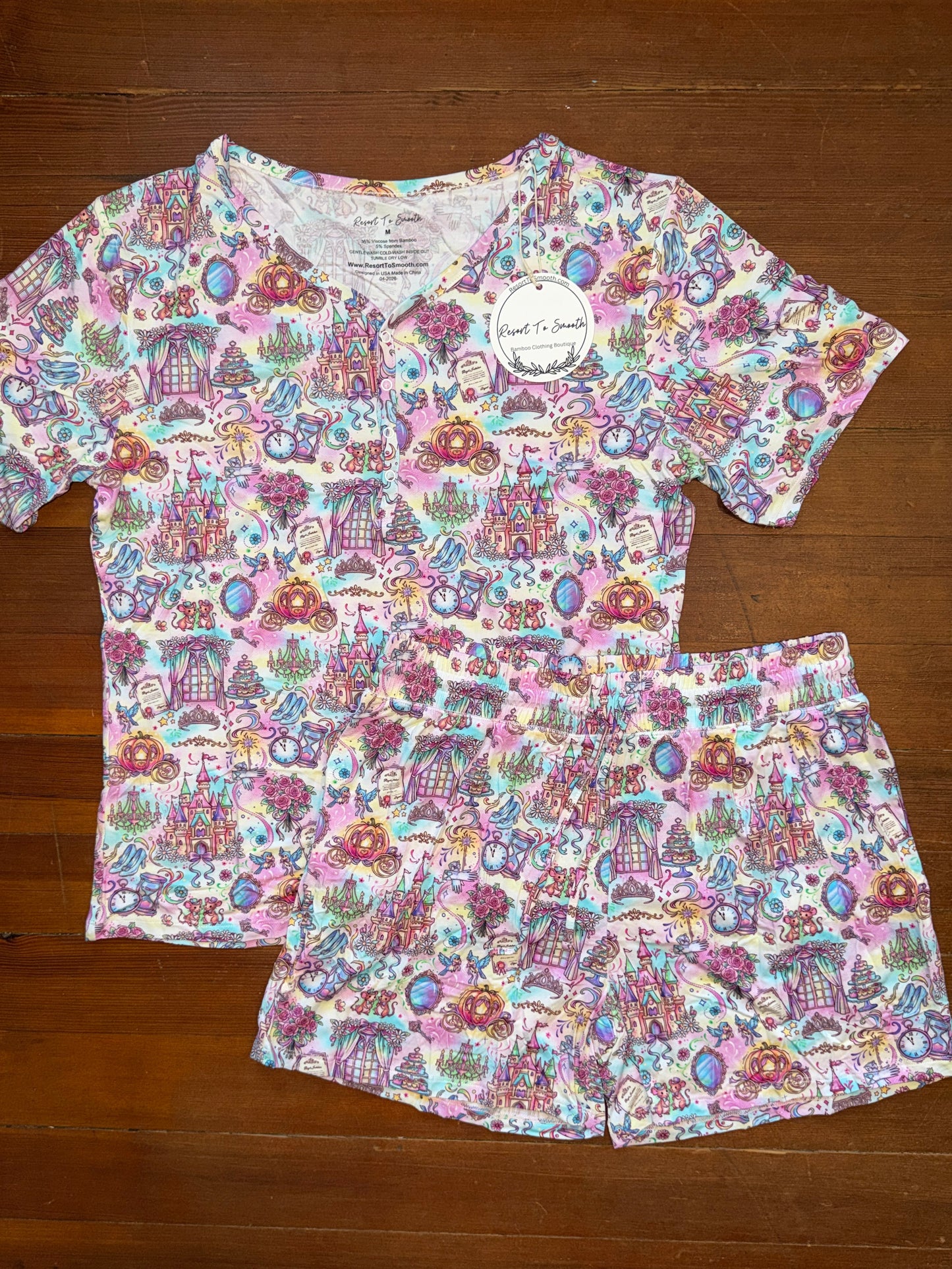 “ Glass Slipper “ Women’s Short Sleeve Short SET