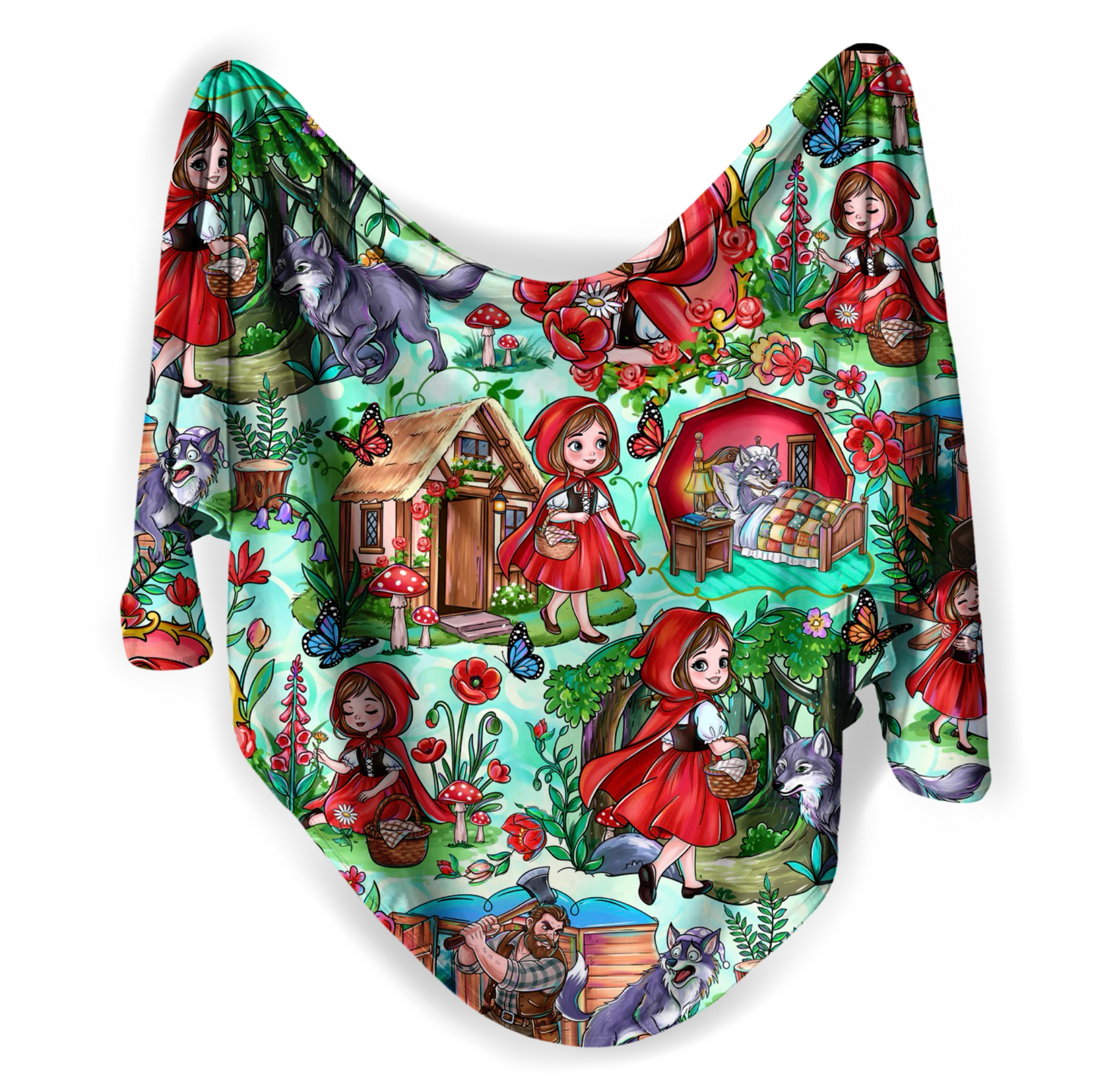 “Little Red” Bamboo Single Layered Blanket 46x46 inches