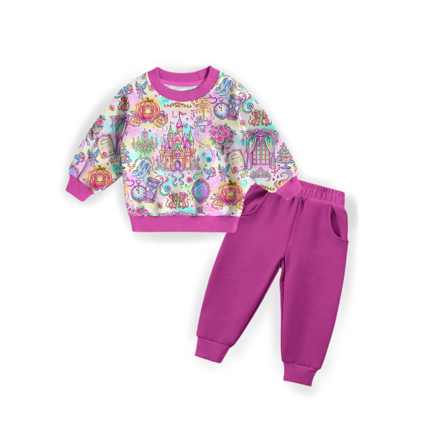 “Glass Slipper” Terry Bamboo Crewneck Set