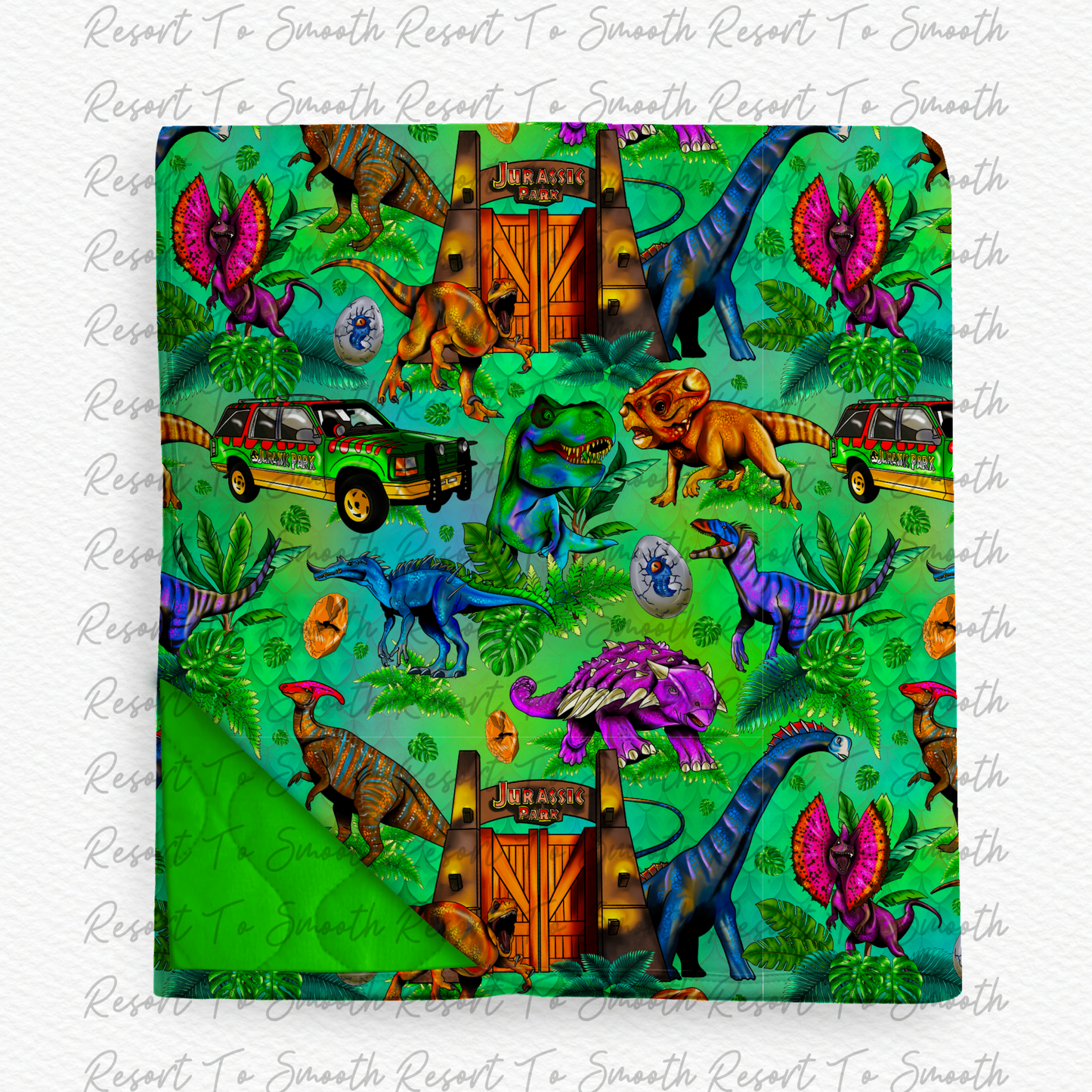 SHIPS 1/15 - Dino Bamboo Quilted Blanket 60x80”