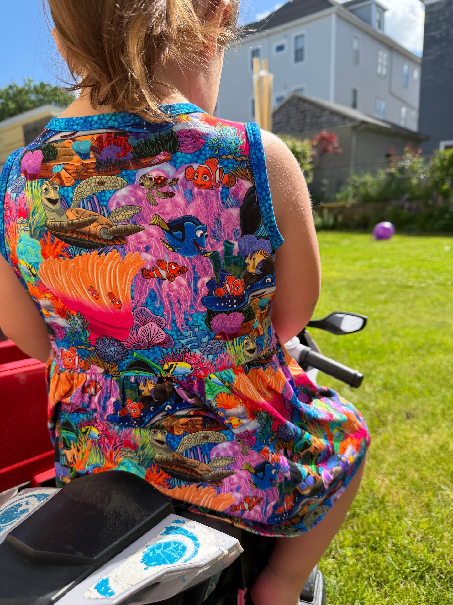 “ Little Fin “ Bamboo short sleeve peplum with shorts