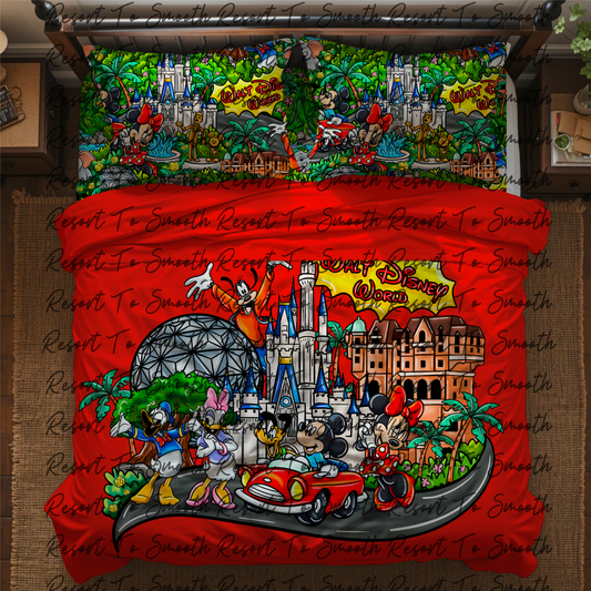 Magic kingdom 80x60” Triple Layered QUILTED Bamboo Blanket