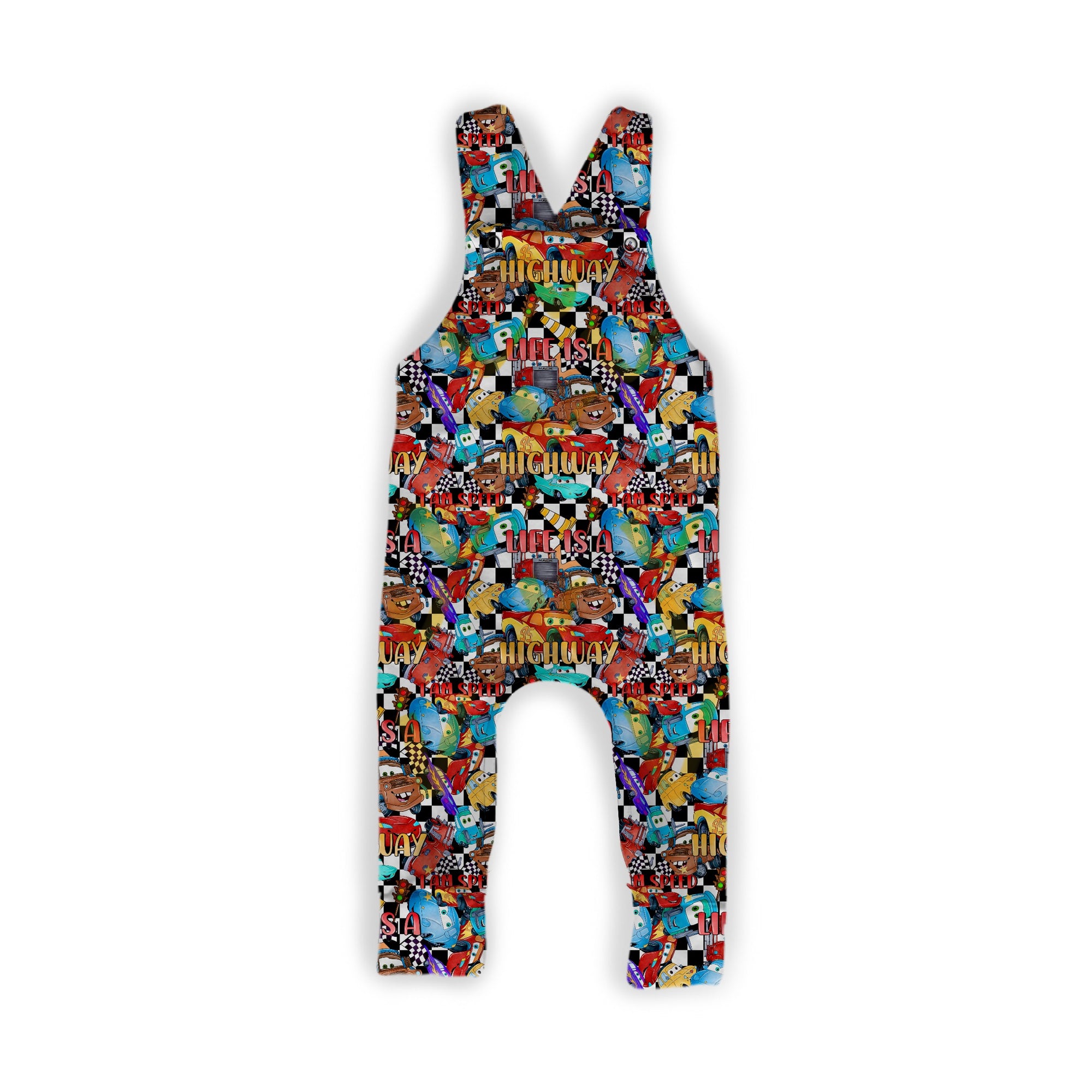 Life Is A Highway Bamboo Overalls Dungarees WITH ZIPPER