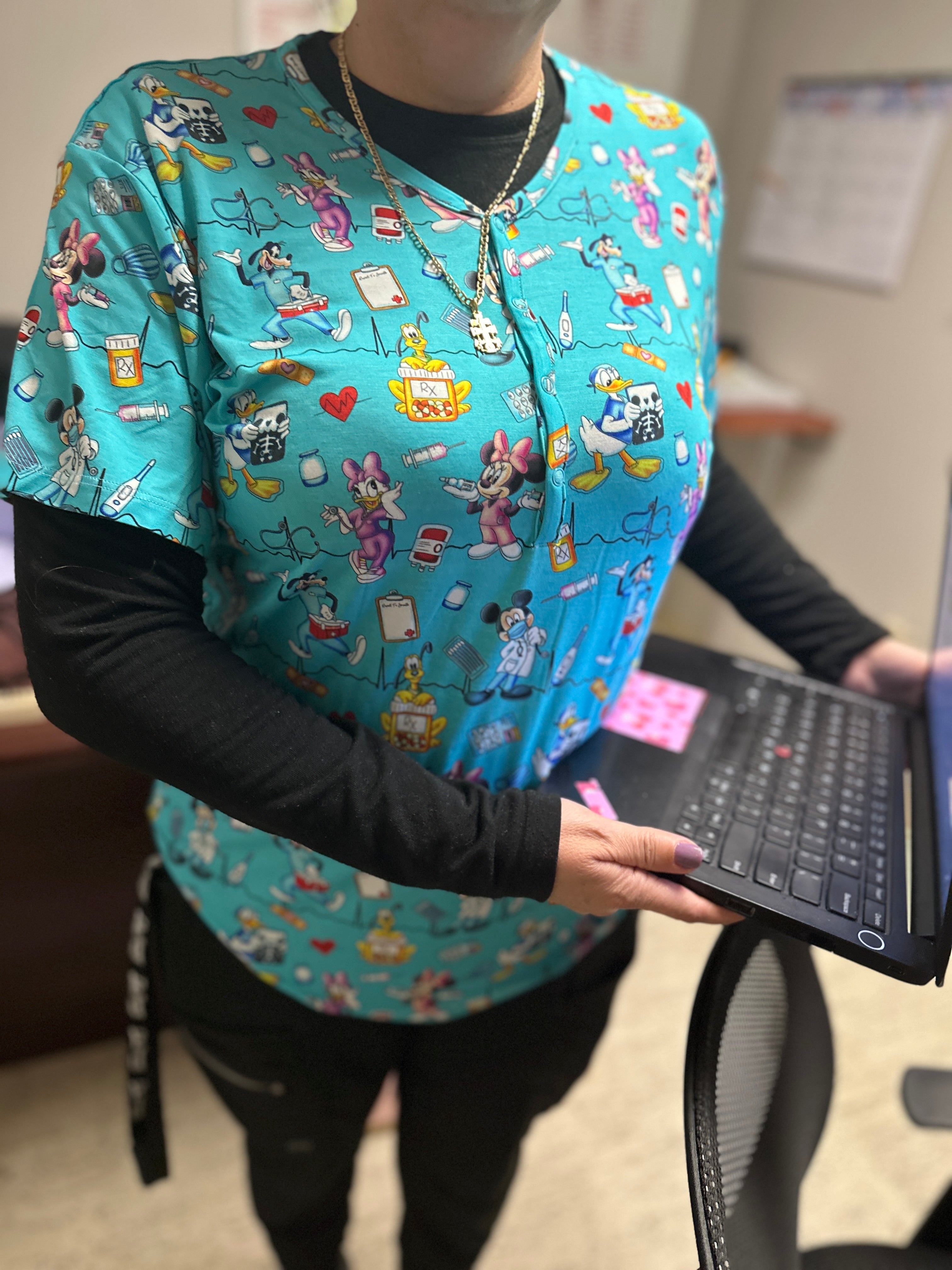 Mini’s Medical Team Short Sleeve Vneck Shirt Bamboo