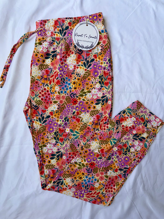 Autumn Floral Bamboo Women’s Joggers *NO CODES *