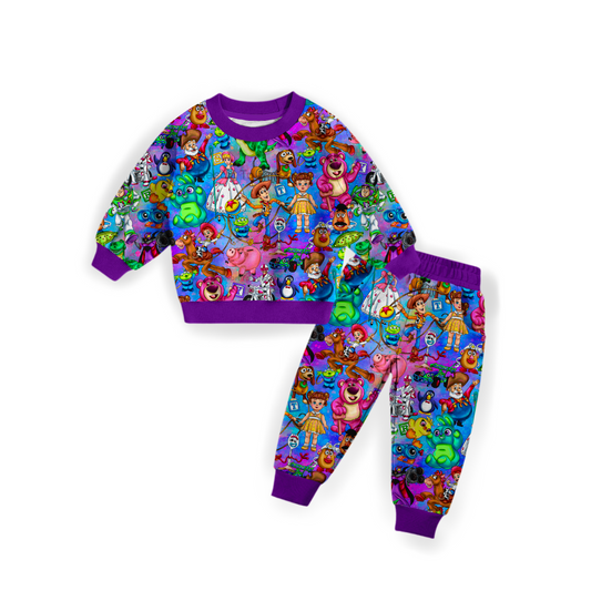 Toy Story PURPLE Crew Neck French Terry Bamboo Jogger Set PREORDER