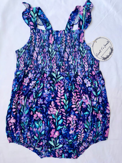 Lavender Fields Flutter Sleeve Smocked Summer Bamboo Bubble *NO CODES *