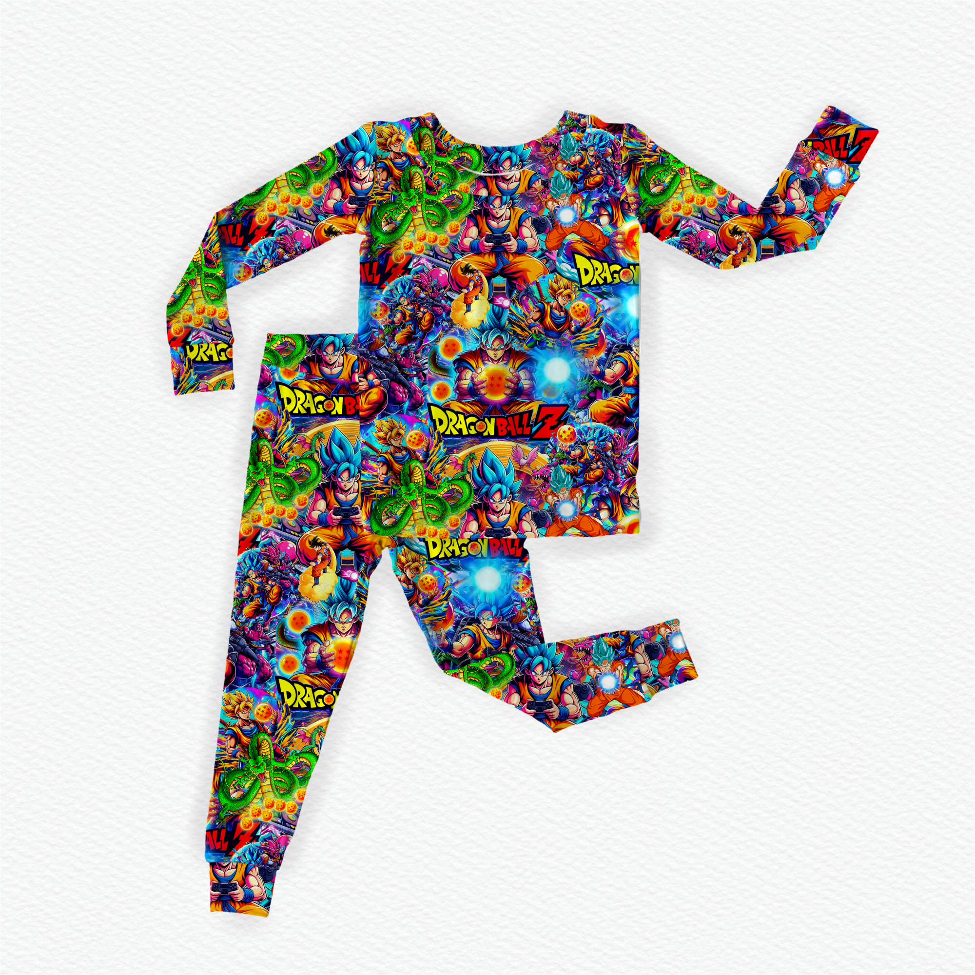 PREORDER DBZ Long Sleeve Pants Bamboo Set ( TRUE TO SIZE WITH LOOSE FIT )