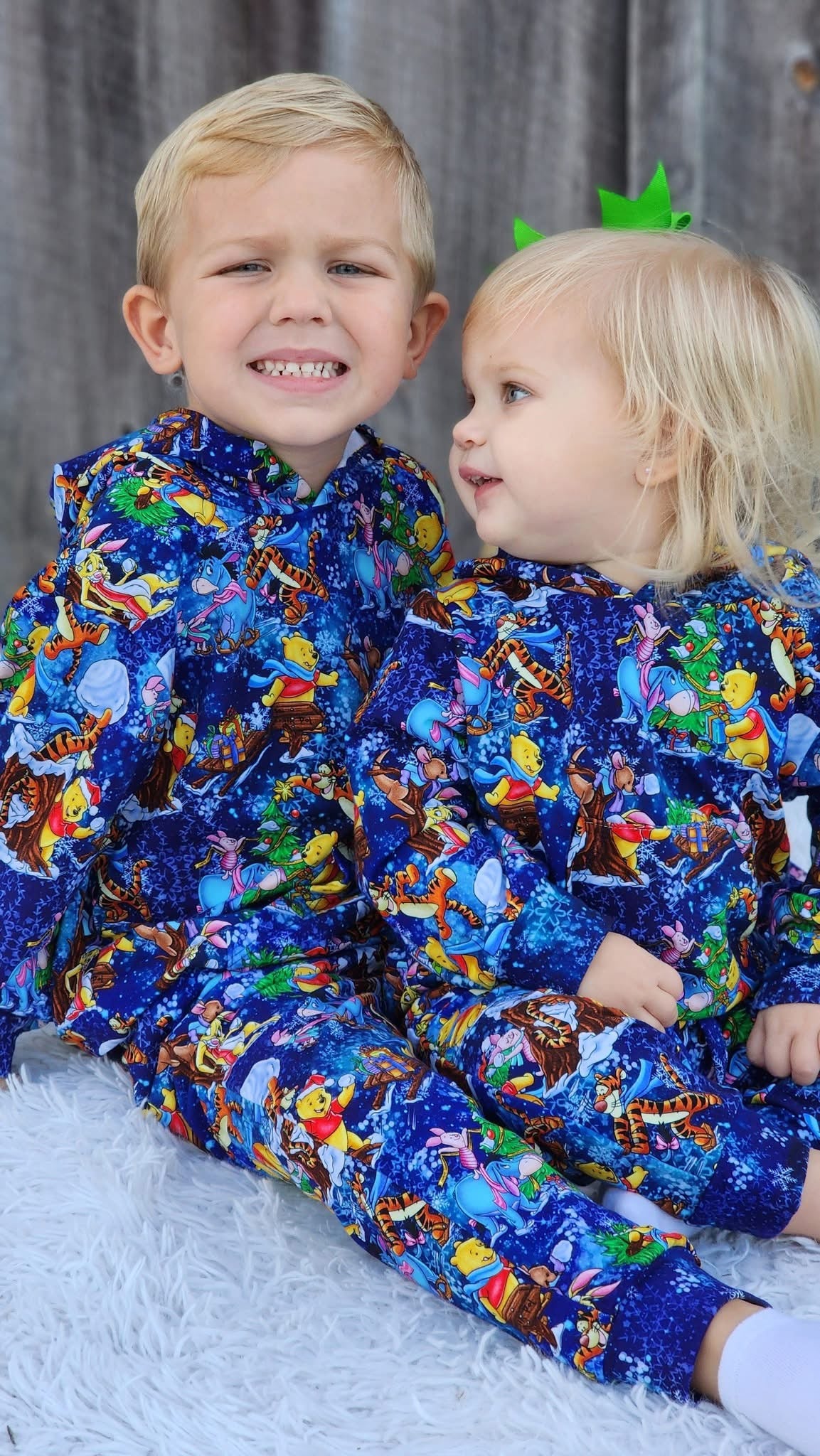 PREORDER Winter Fun Pooh French Terry Bamboo Hooded Jogger Set