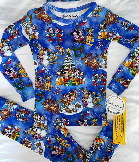 Mickey Long Sleeve Pants Bamboo Set ( TRUE TO SIZE WITH LOOSE FIT )