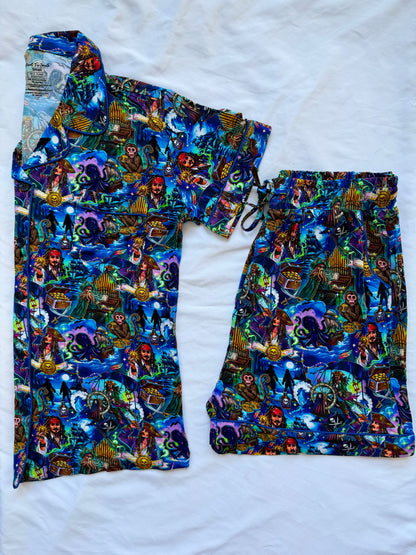 Pirates Formal Button Down Bamboo Sleep Set