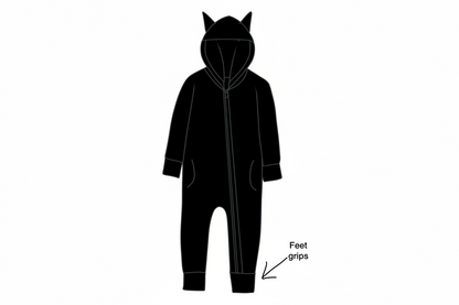 Black Cat Kids Bamboo Zippy