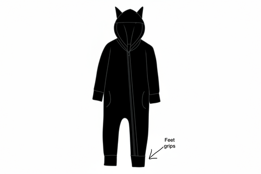 Black Cat Kids Bamboo Zippy