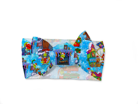 Whovilles Favorite Grinch Headband Bow