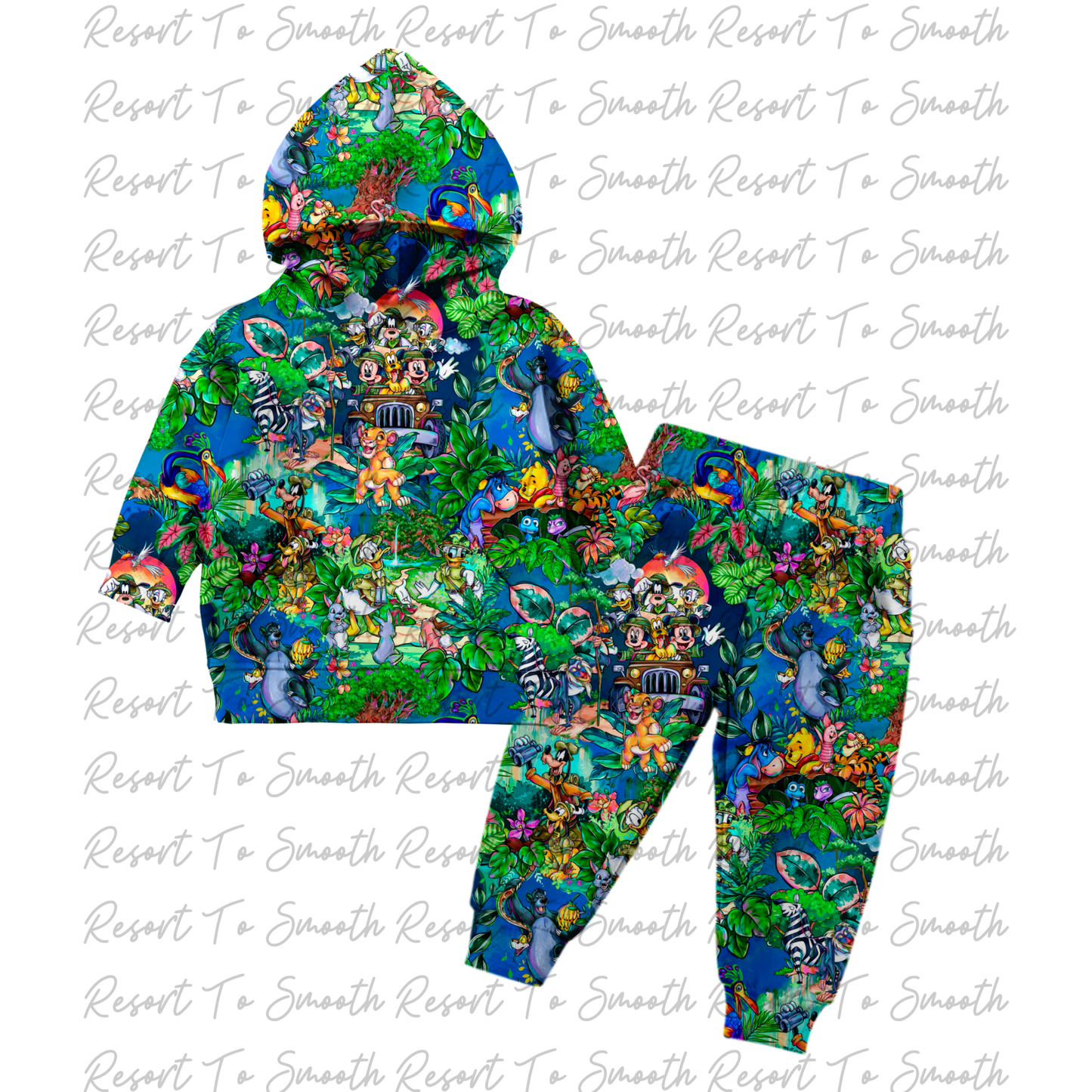 French Terry Bamboo Hooded Jogger Set pattern4