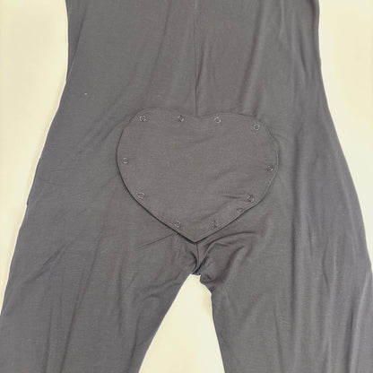 Black Cat Women’s Bamboo Zippy with Detachable Heart Shaped Butt Flap