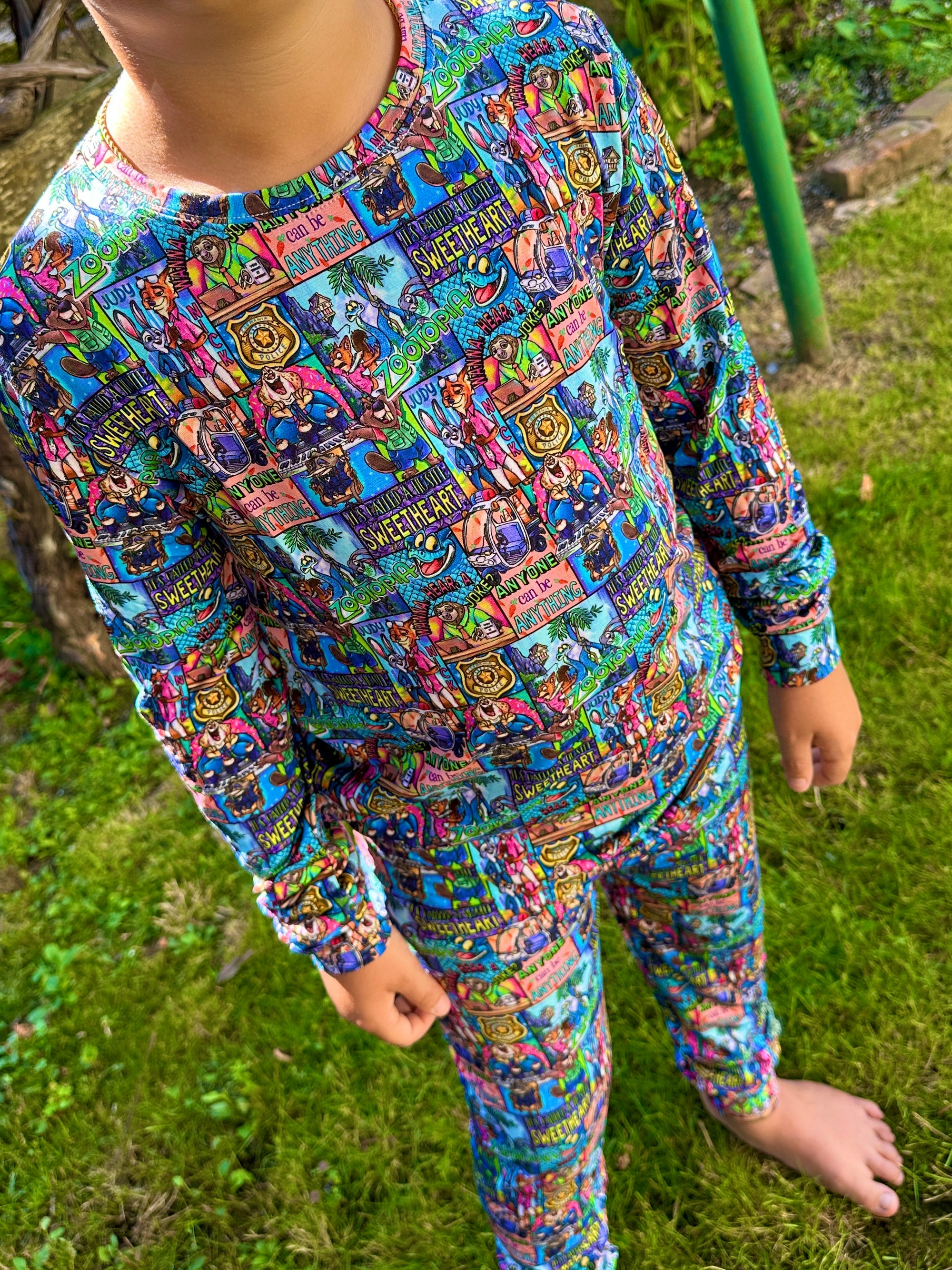 Zootopia Long Sleeve Pants Bamboo Set ( TRUE TO SIZE WITH LOOSE FIT )