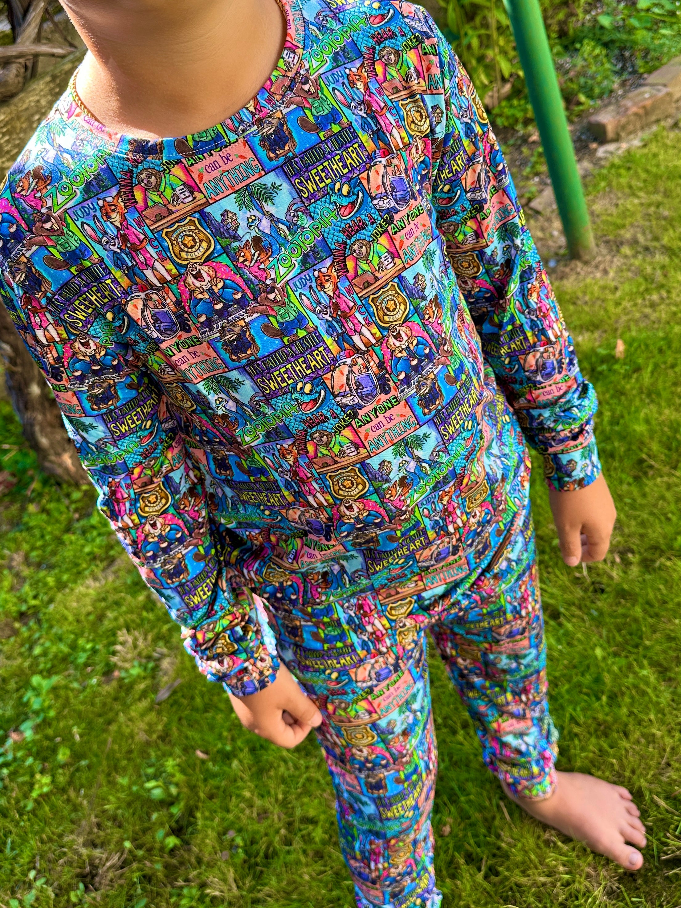 Zootopia Long Sleeve Pants Bamboo Set ( TRUE TO SIZE WITH LOOSE FIT )