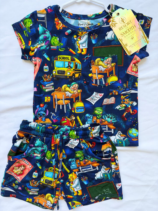 Back To School Bamboo Short Sleeve Daywear Short Set