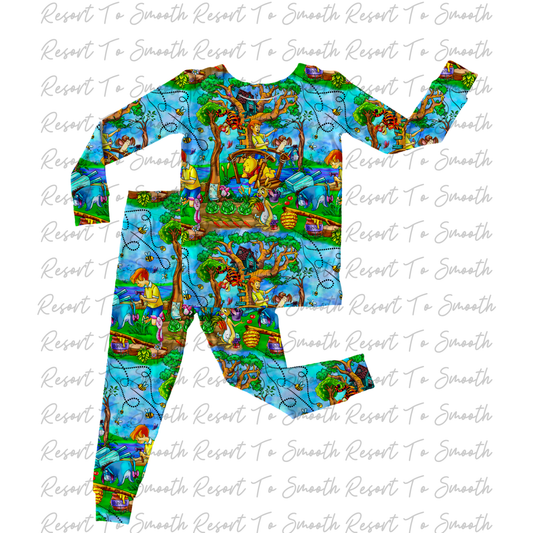 Long Sleeve Pants Bamboo Set pattern3