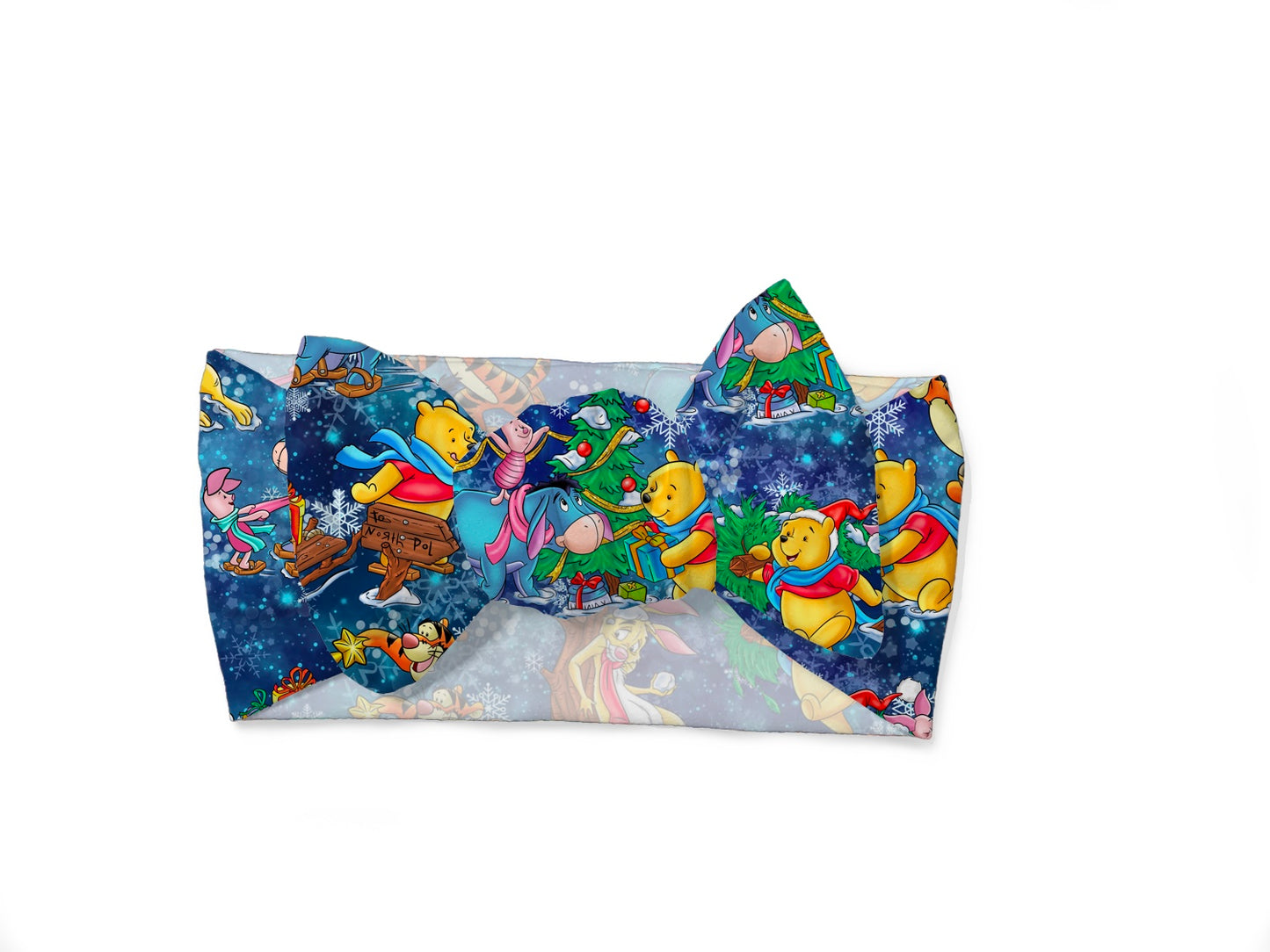 Pooh Bear Winter Fun Adjustable Bow Headband