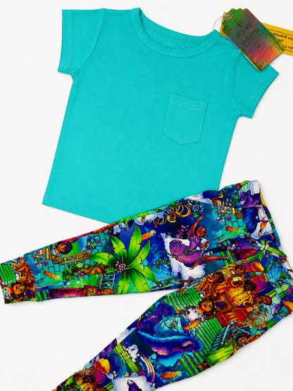 Gifted Family Bamboo Short Sleeve Daywear Jogger Set