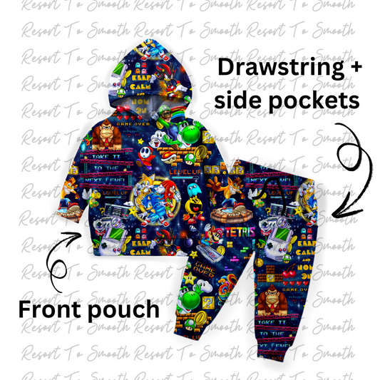 LEVEL UP MASHUP French Terry Bamboo Hooded Jogger Set