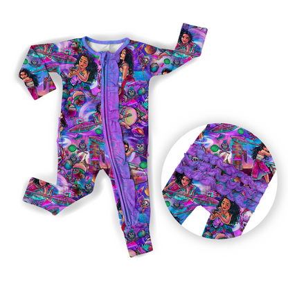 Island Princess Bamboo Ruffled Zippy