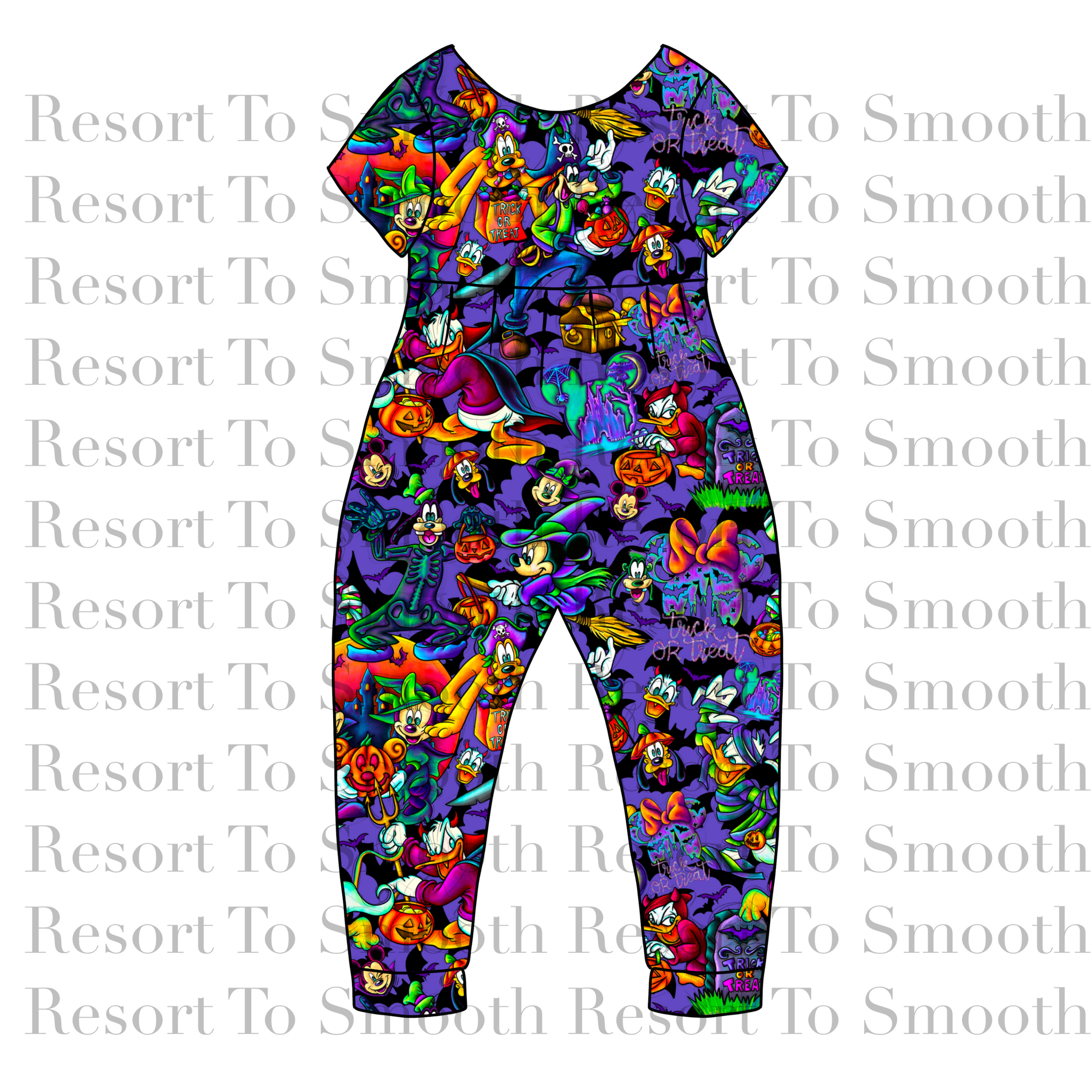 Trick Or Treat Bamboo Bubble Romper (Spooky)