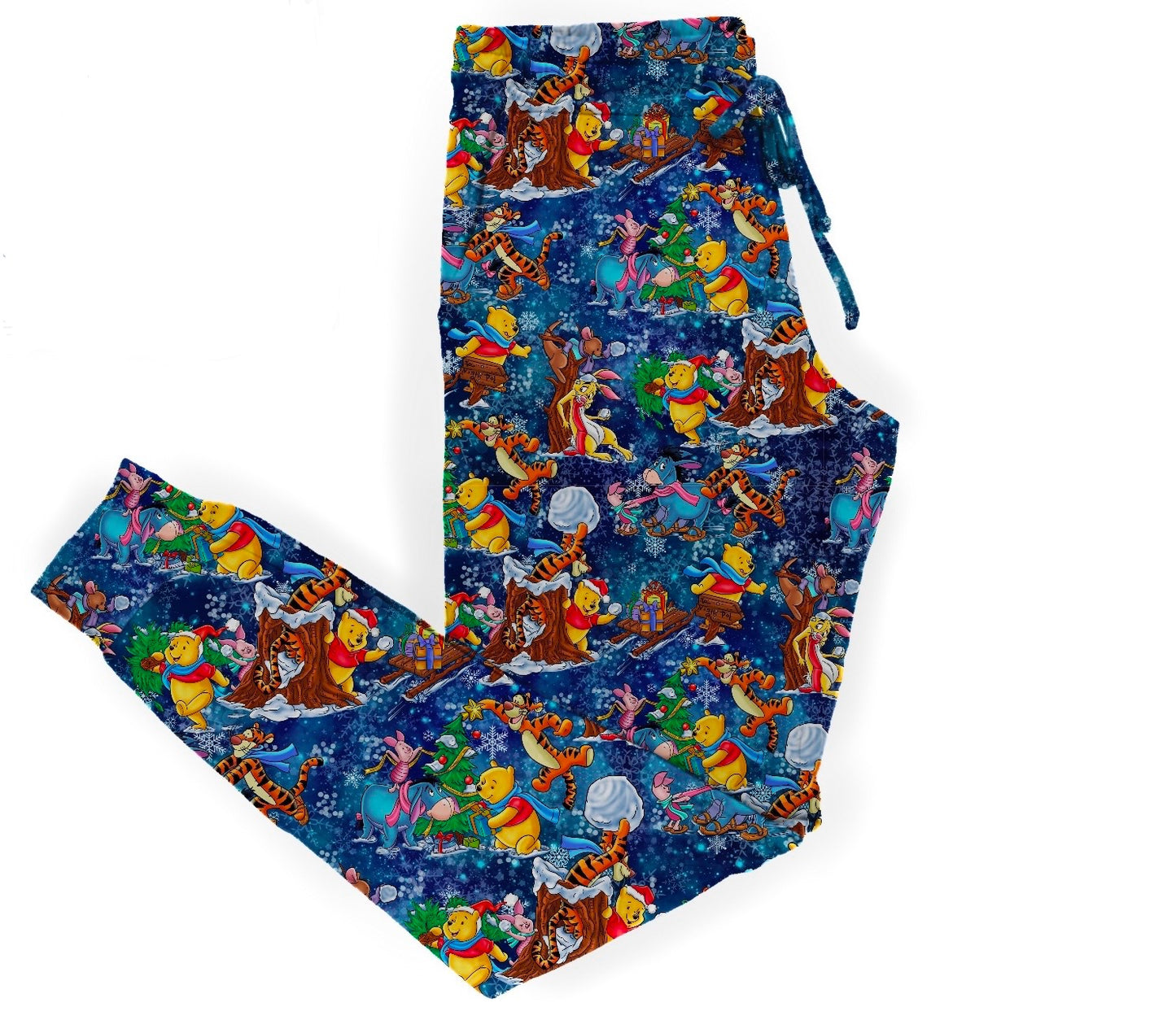 Pooh Bear Winter Fun Adult Jogger Pants