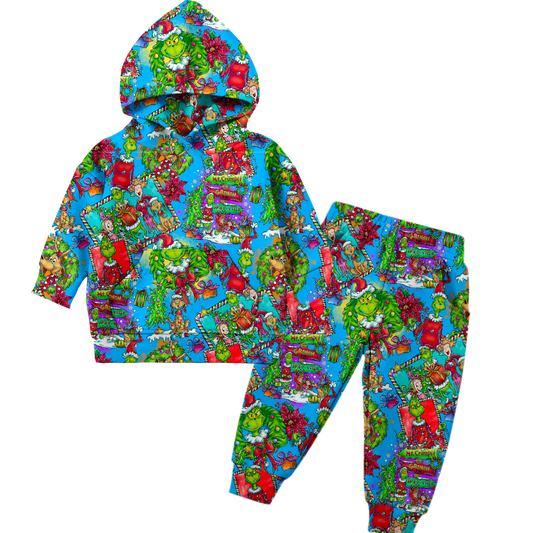 “ Tis The Season “ French Terry Bamboo Long Sleeve Hoodie Jogger Set