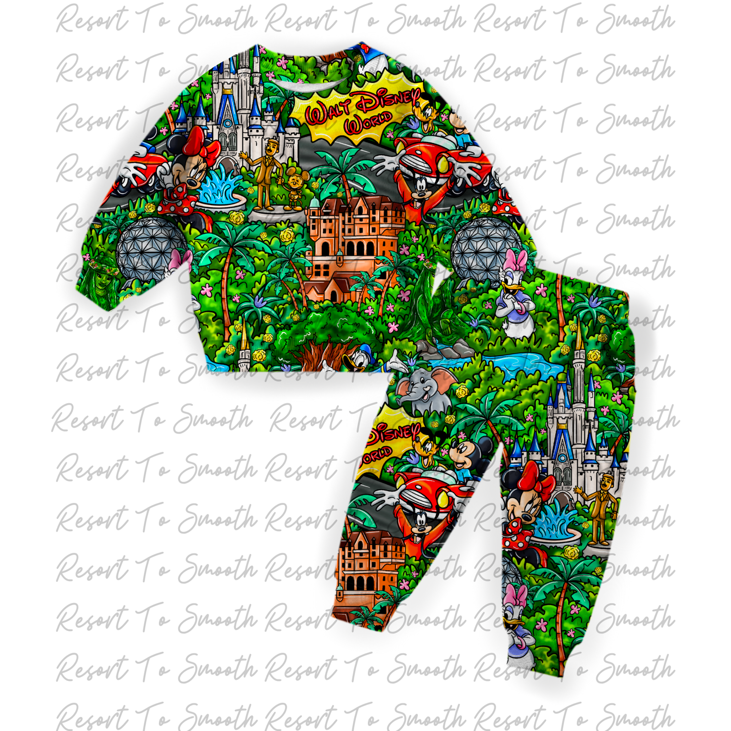 Magic Kingdom Crew Neck Jogger Set Terry Bamboo