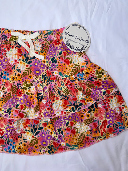 Autumn Floral Bamboo Twirl Skort *NO CODES *