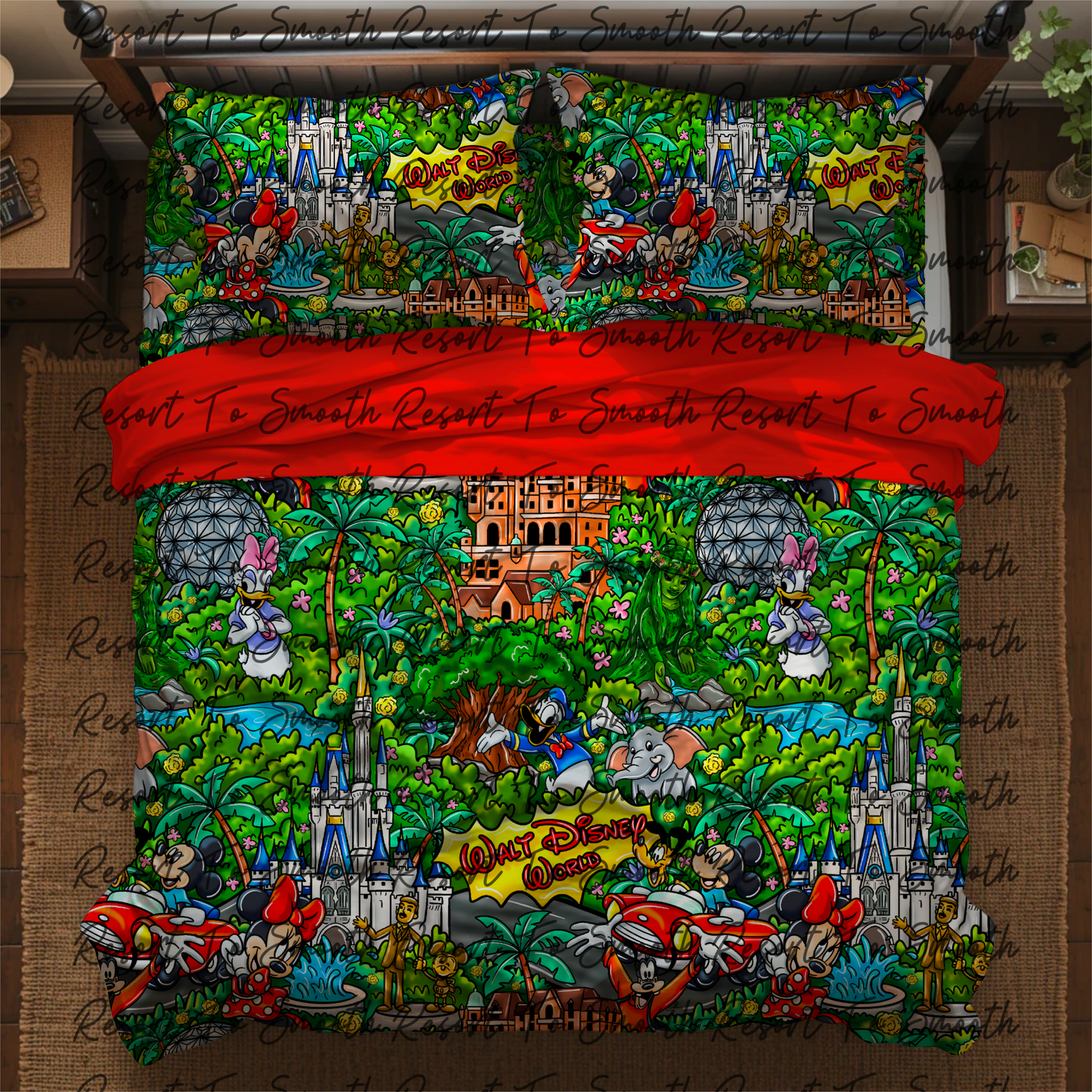 Magic kingdom 80x60” Triple Layered QUILTED Bamboo Blanket