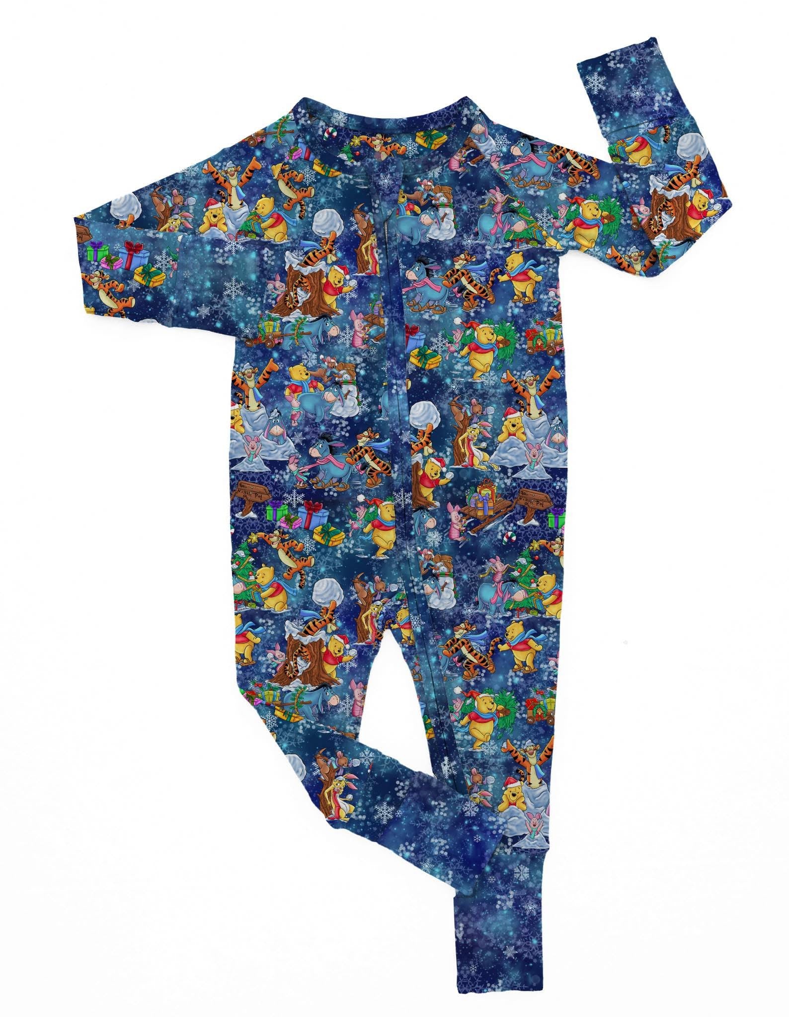 PREORDER Winter Fun Pooh Bamboo Zippy