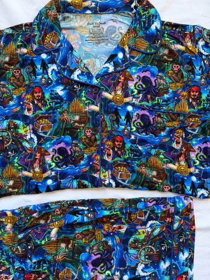 Pirates Formal Button Down Bamboo Sleep Set
