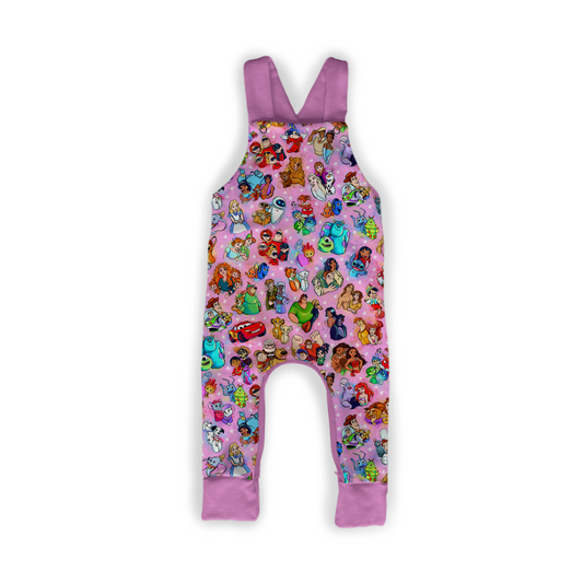 SHIPS LATE MAY “Pink Duo” Bamboo Overalls Dungarees