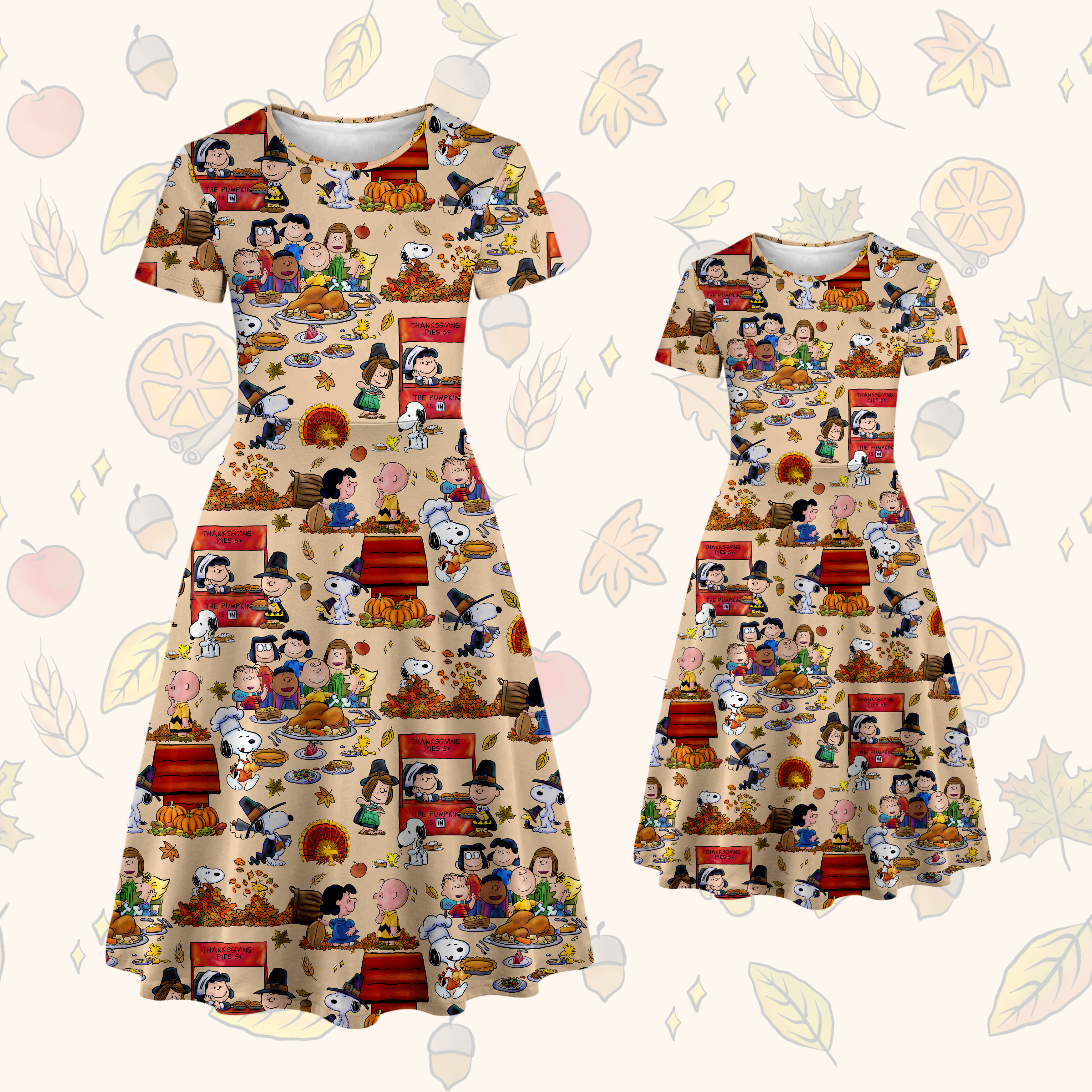 Vibrant Snoopy Plymouth Pilgrims Girls Bamboo Dress