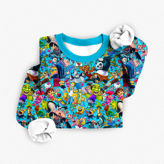 BLUE DUO ADULT Crew Neck French Terry Bamboo