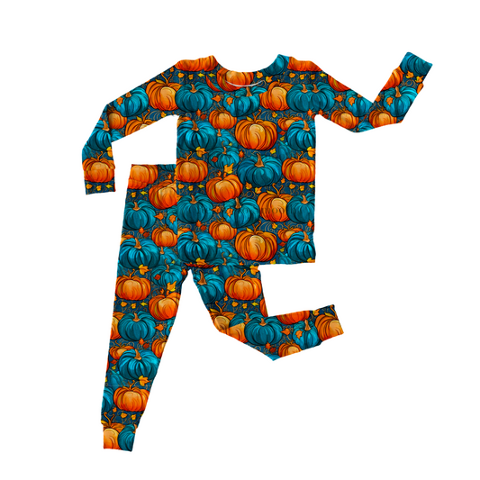 Pumpkin Patch Long Sleeve Pants Bamboo Set