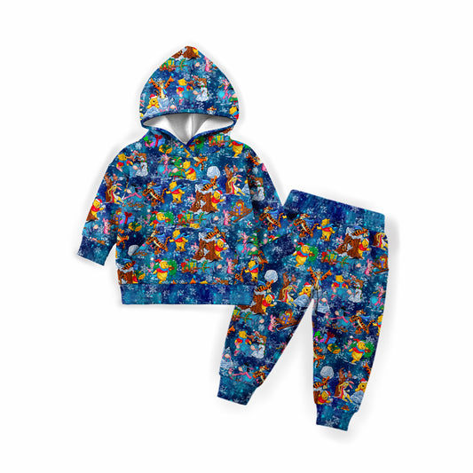 Pooh Winter Fun French Terry Bamboo Hooded Jogger Set