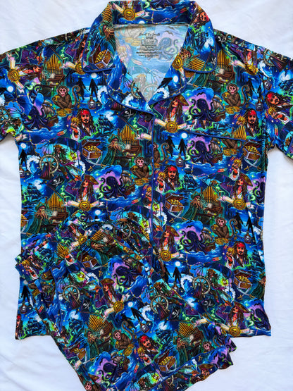 Pirates Formal Button Down Bamboo Sleep Set