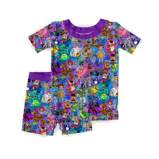 Toy Story PURPLE Short Sleeve Shorts Set Bamboo PREORDER