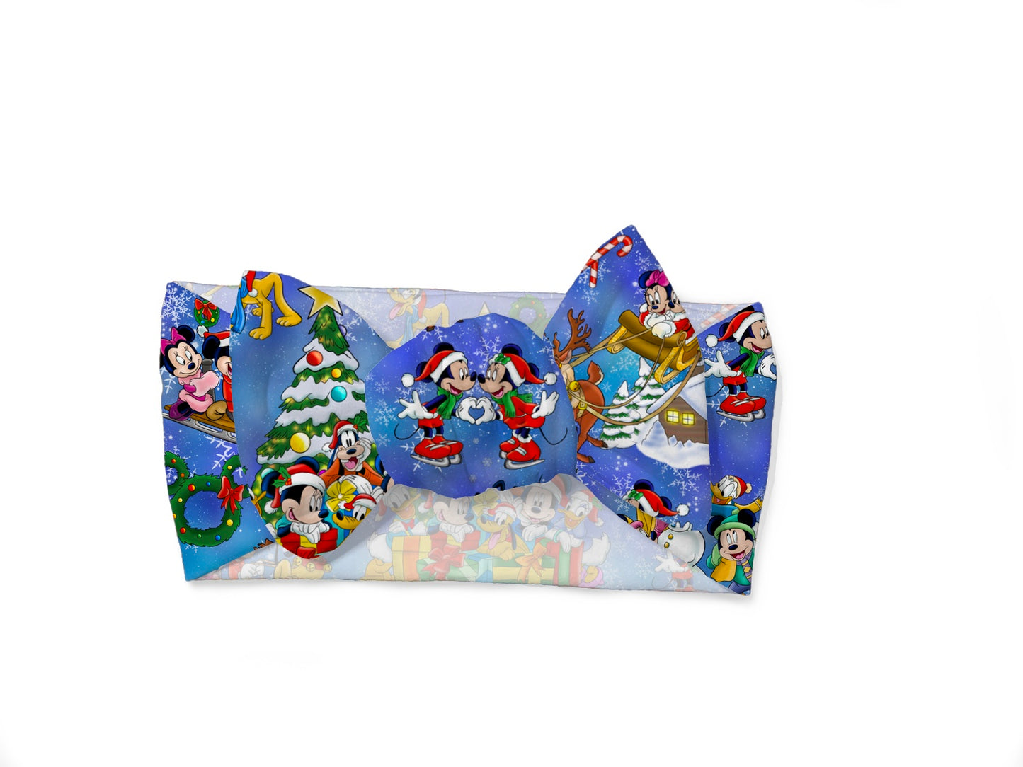 Mickey Christmas Gang headband bow